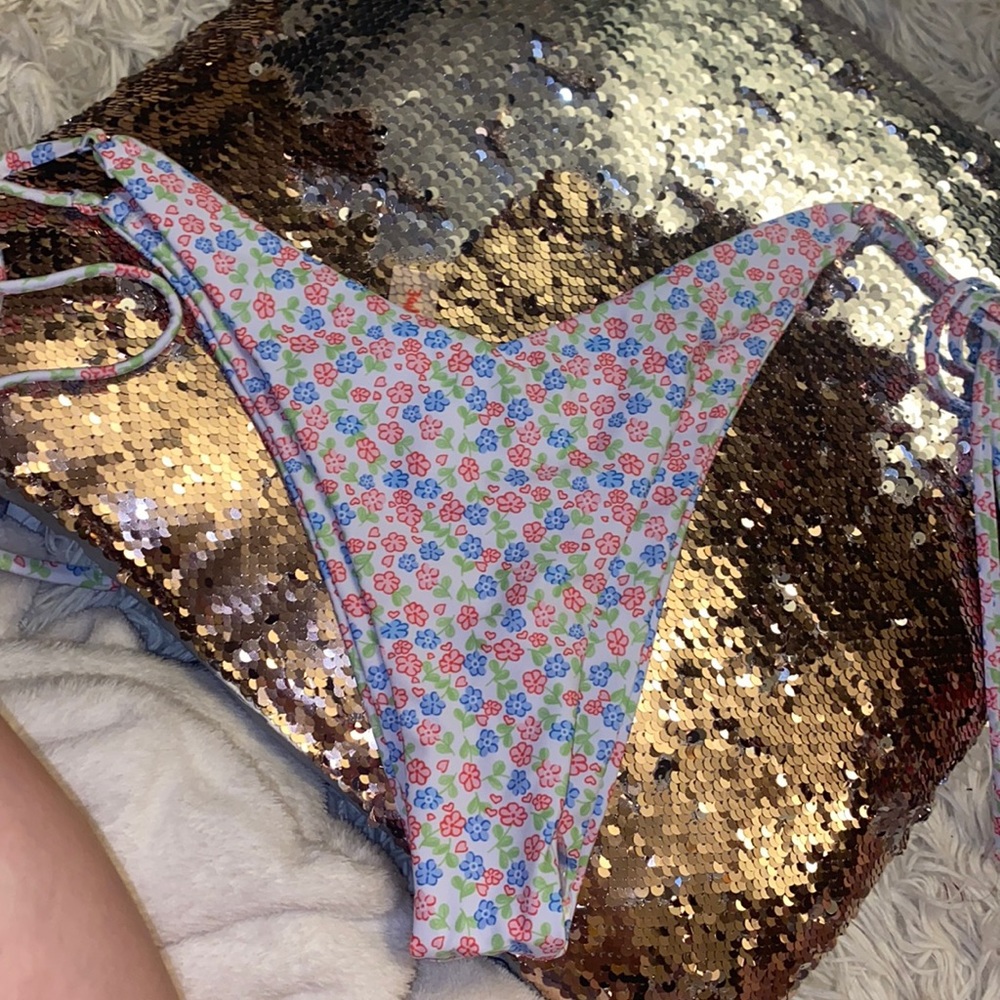 5/$20 NEW floral strappy bikini bottoms